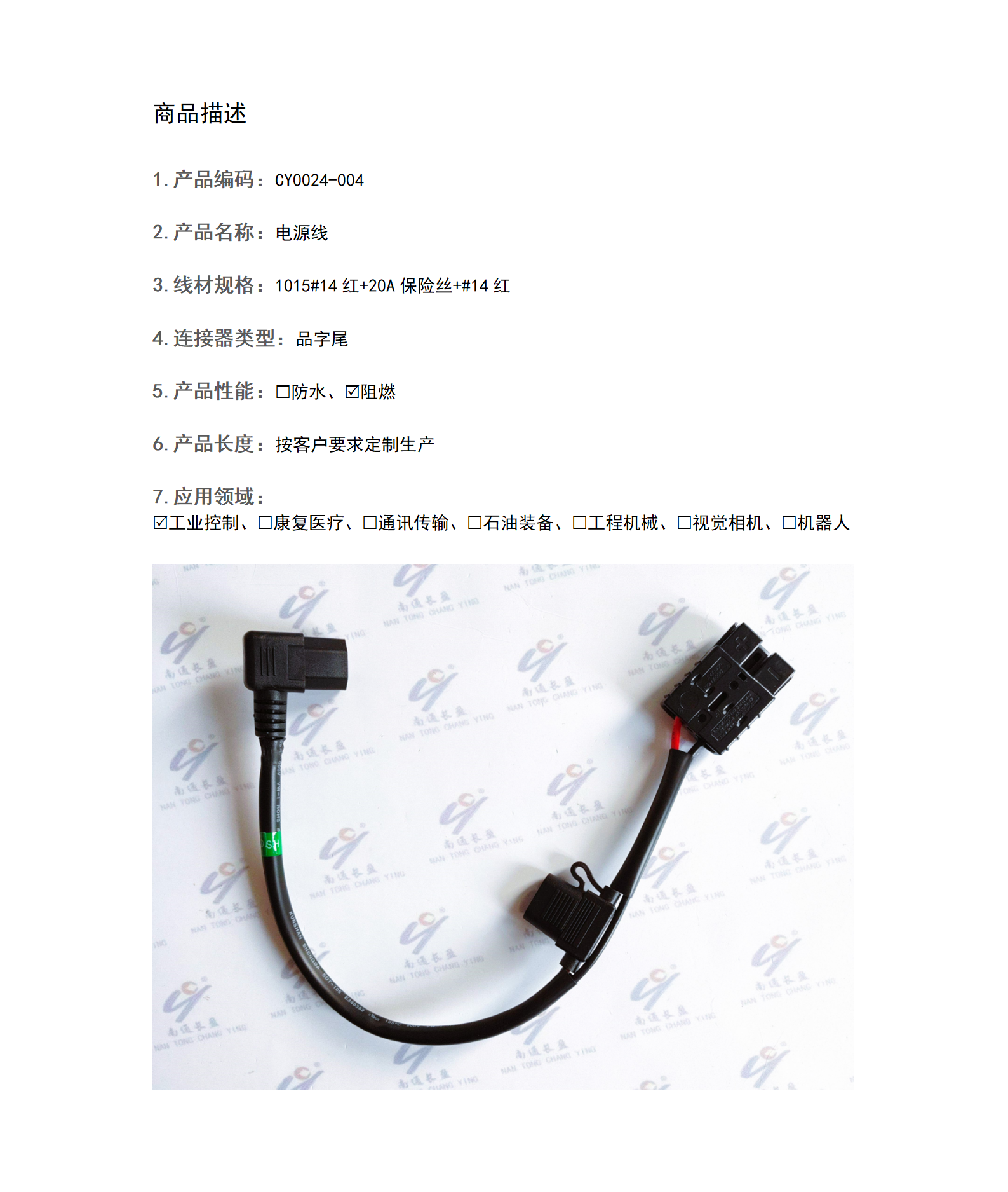 CY0024-004 电源线